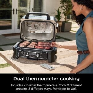 Ninja OG951 Woodfire Pro Connect Grill with woodfire technology and dual thermometers