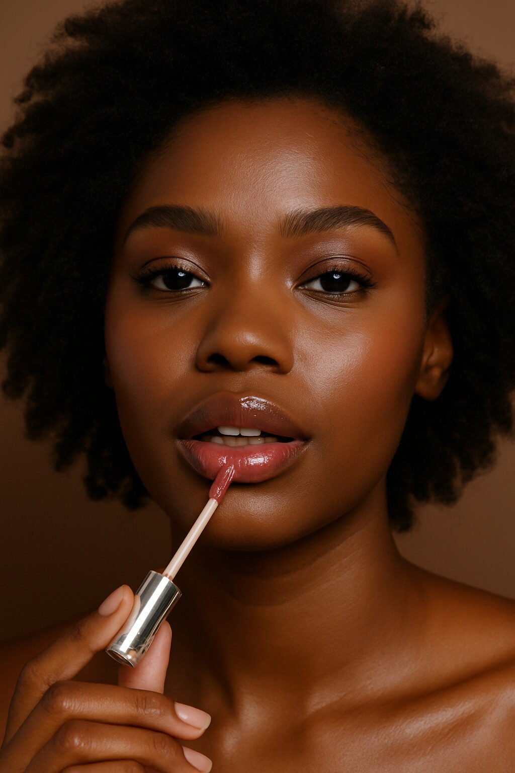 Glossy lips beauty editorial