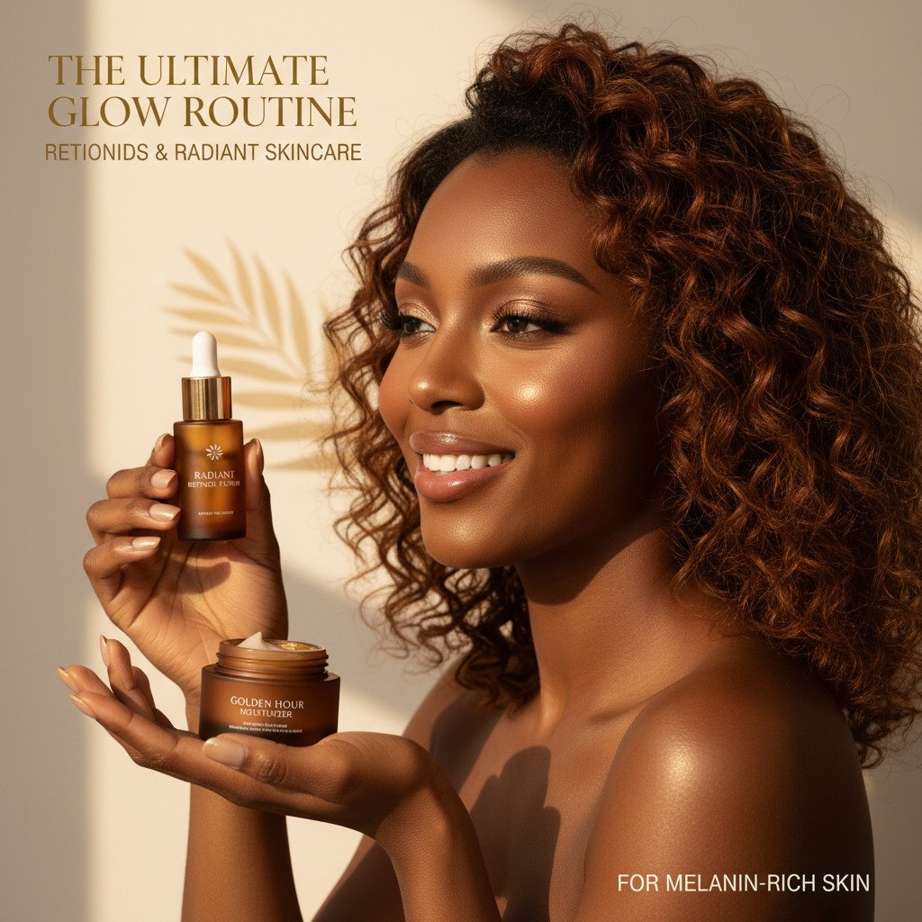 The Ultimate Glow Routine: Retinoids and Radiant Skincare for Melanin-Rich Skin