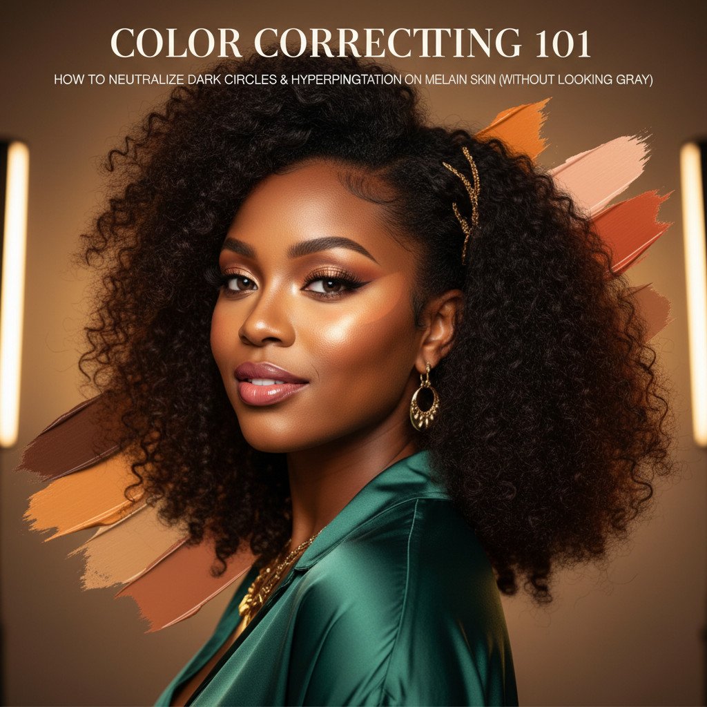 Color Correcting 101: How to Neutralize Dark Circles & Hyperpigmentation on Melanin Skin (Without Looking Gray)