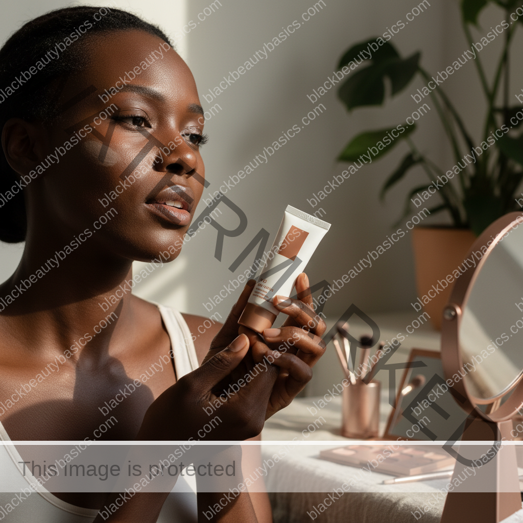 Melanin-rich skin in natural light illustrating Flashback, White Cast, and Sunscreen Under Photography Lighting