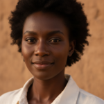 Editorial portrait of a Black woman with deep skin for an under-eye hyperpigmentation guide