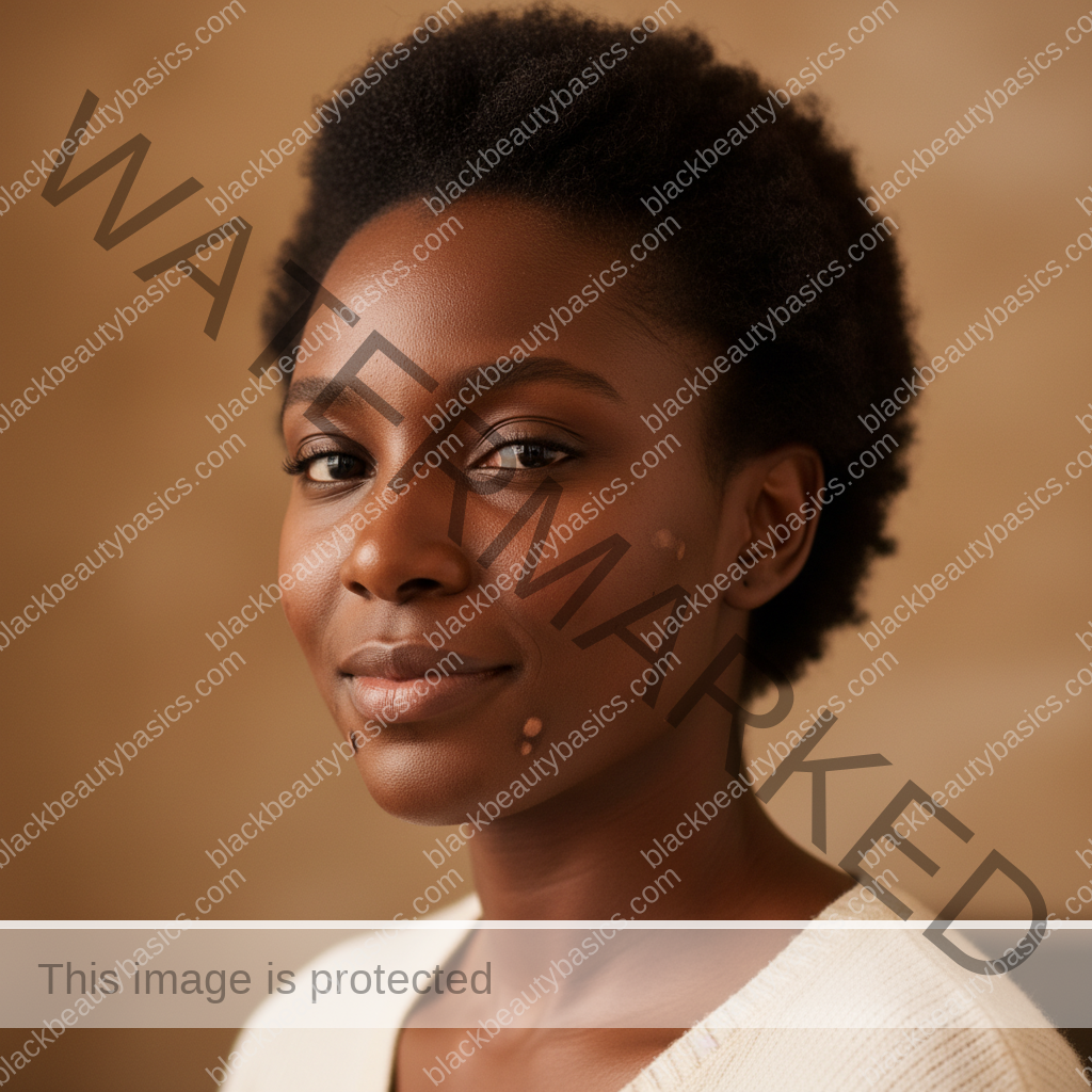 Respectful close-up of deep melanated skin with natural texture for explaining different hyperpigmentation patterns