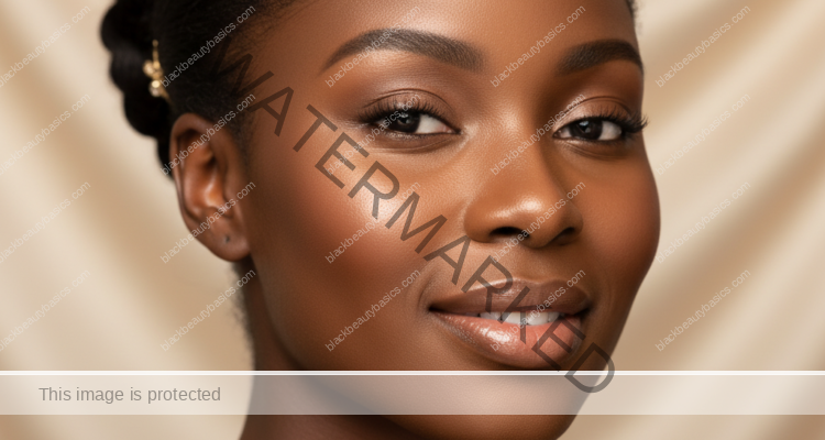 Black woman in a calm skincare setting for signs your skin barrier is healing on melanin-rich skin