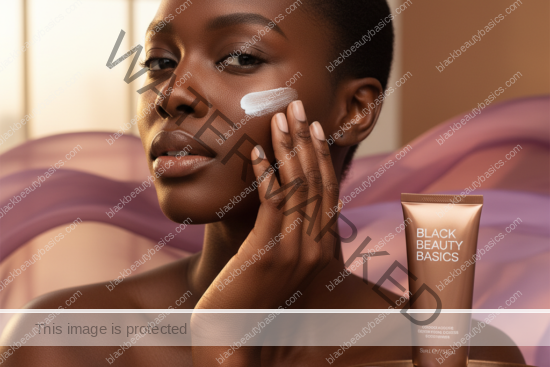 Black woman with deep skin in an editorial sunscreen moment for SPF and Hyperpigmentation: Why Protection Changes Treatment Results