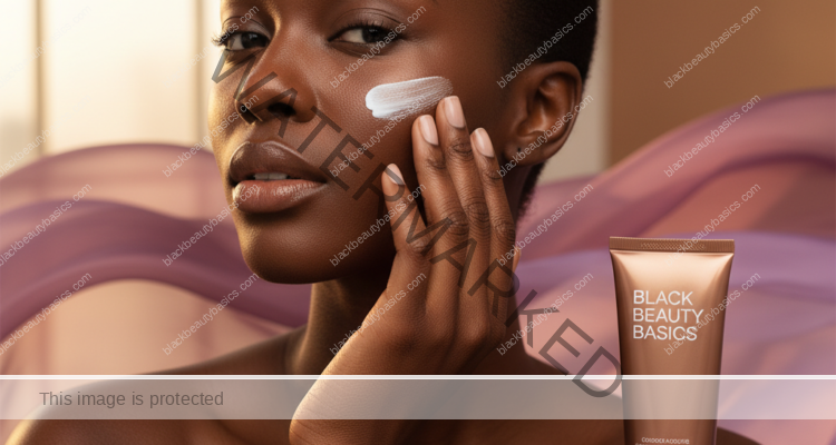 Black woman with deep skin in an editorial sunscreen moment for SPF and Hyperpigmentation: Why Protection Changes Treatment Results