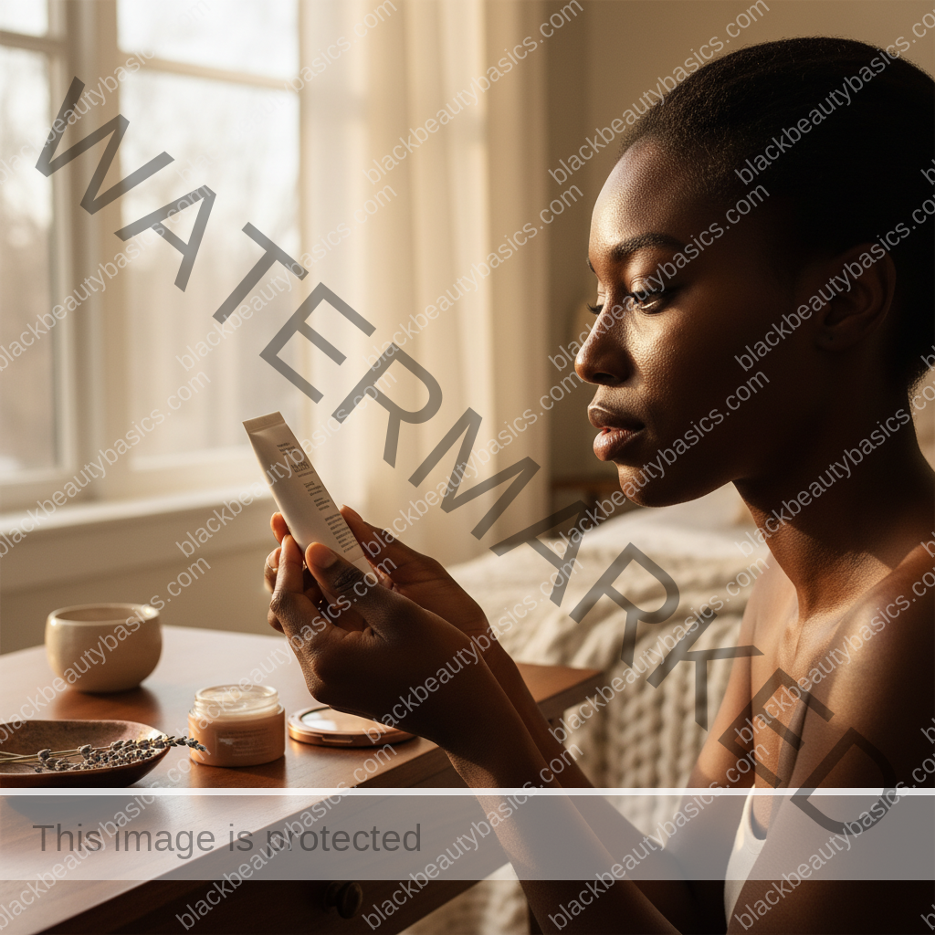 Melanin-rich skin in natural light illustrating Sunscreen for Dark Skin in Winter: What Still Matters