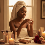 Melanin-rich Black woman with rich brown skin in a warm editorial beauty ritual moment for Beauty Traditions That May Need Updating for Scalp, Skin, or Consent Reasons