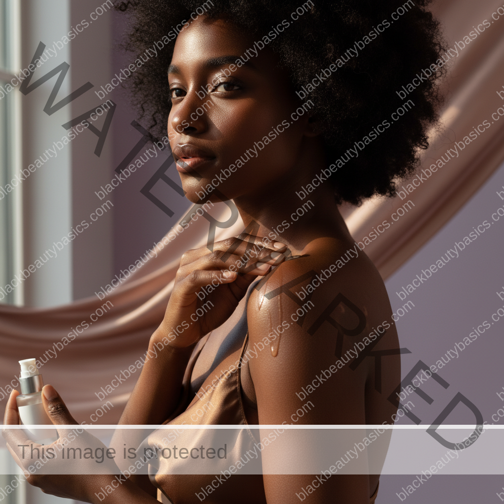 Melanin-rich skin in natural light illustrating When Body Acne Needs a Different Routine Than Facial Acne