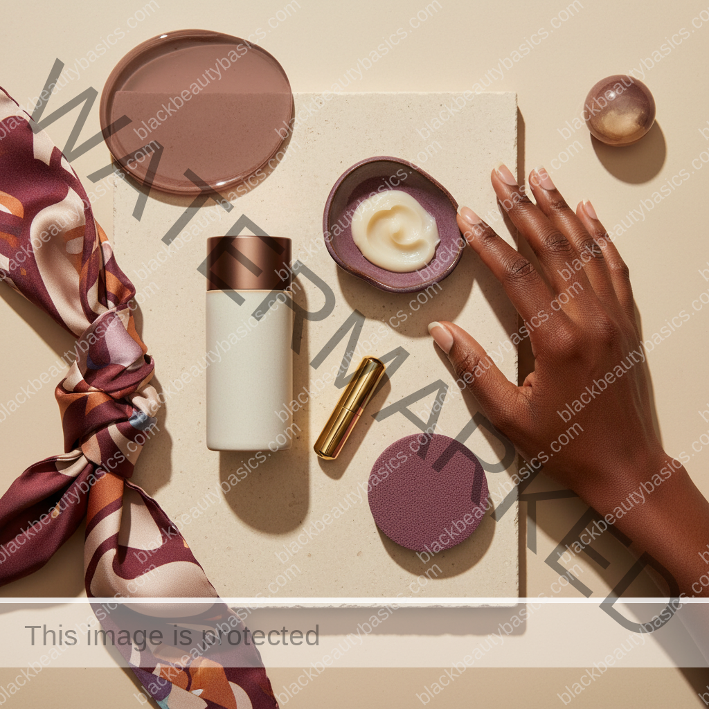 Body care essentials for Body Care for Friction Darkening on Thighs and Underarms in ivory plum bronze and soft gold tones