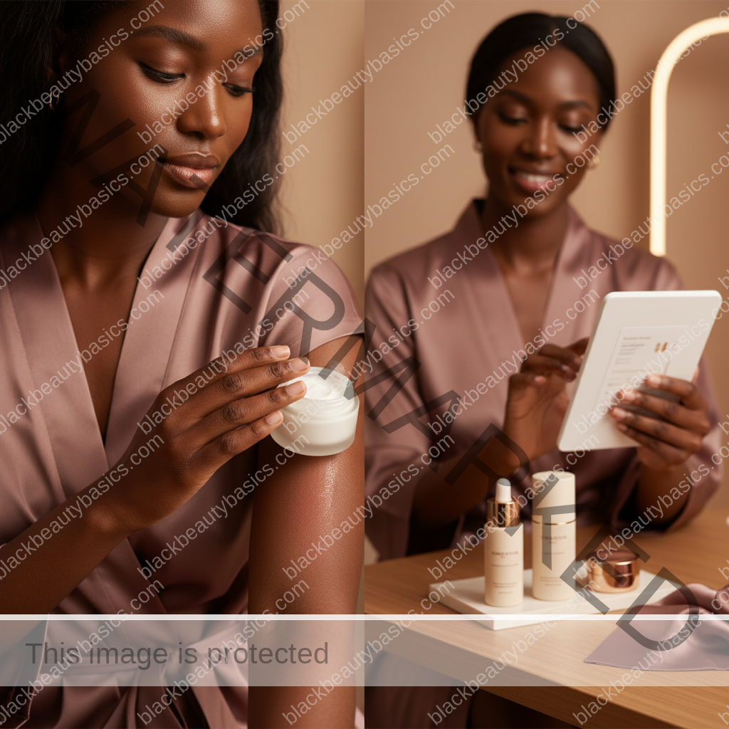 Respectful melanin-rich skin care detail for Body Eczema Routine for Black Women