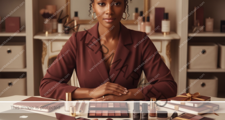 Melanin-rich Black woman with rich brown skin in a warm editorial beauty identity moment for Budget Beauty Systems for Black Women Who Still Want Quality