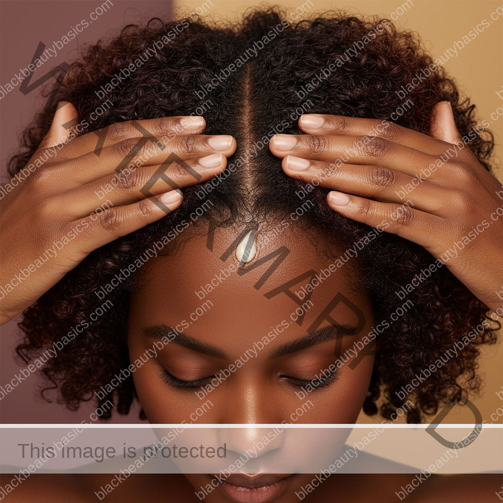 Respectful textured hair and scalp-care detail for A Calm Scalp Routine for Black Women Wearing Wigs Regularly