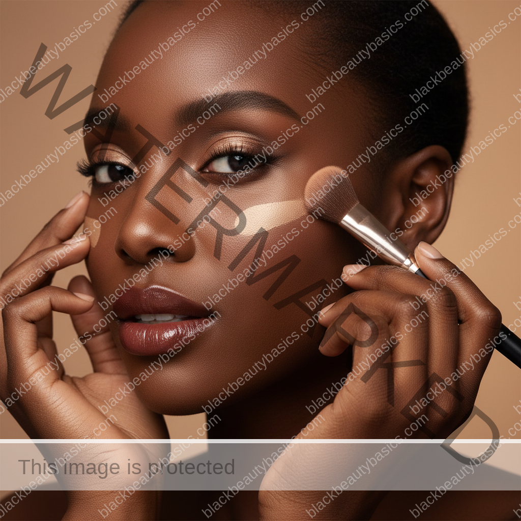 Respectful deep skin makeup detail for Concealer Placement on Deep Skin for Natural-Looking Brightness
