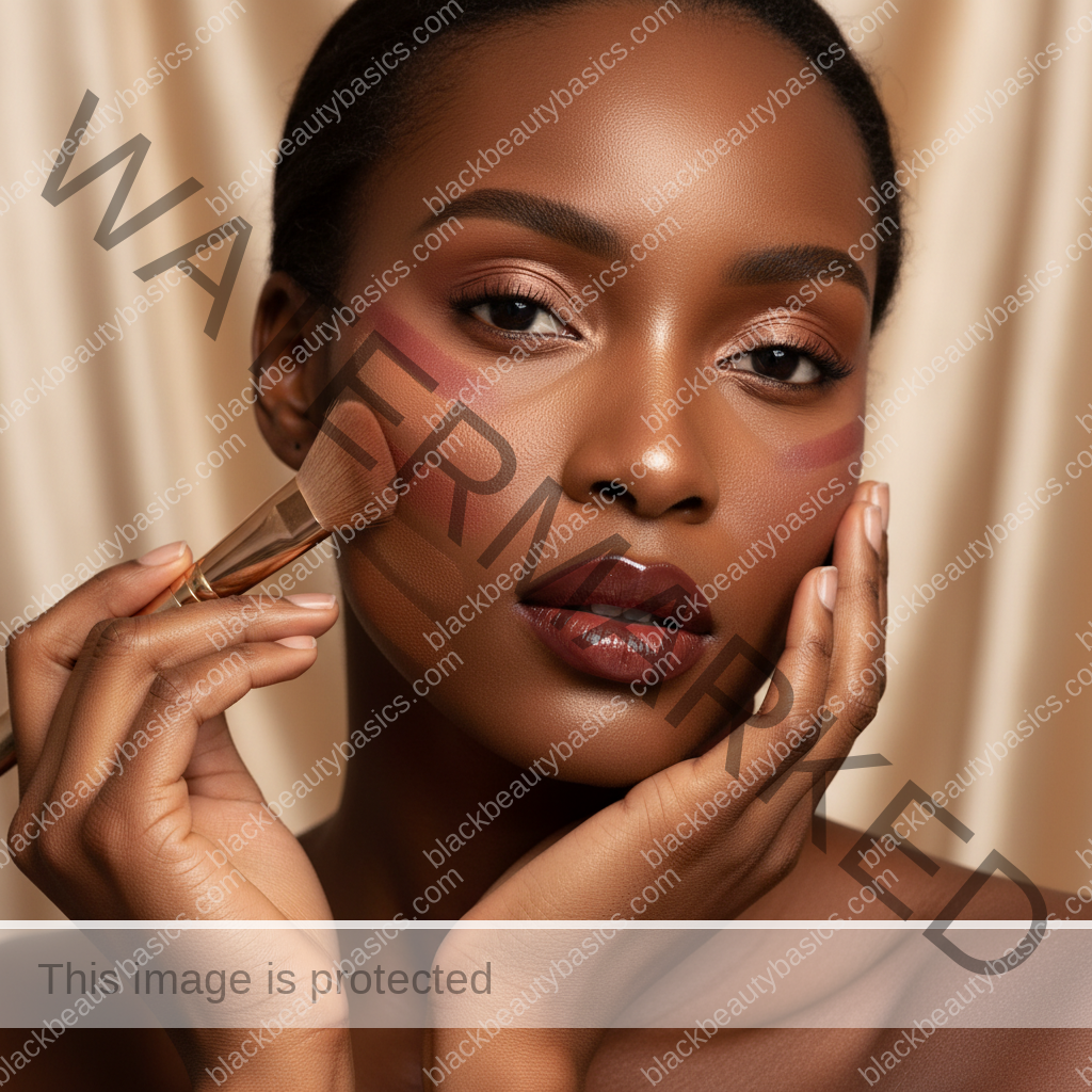 Respectful deep skin makeup detail for A Five-Product Makeup Capsule for Deep Skin