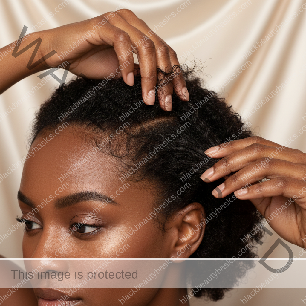 Respectful textured hair and scalp-care detail for Hair Shedding vs Breakage on Natural Hair: How to Tell the Difference
