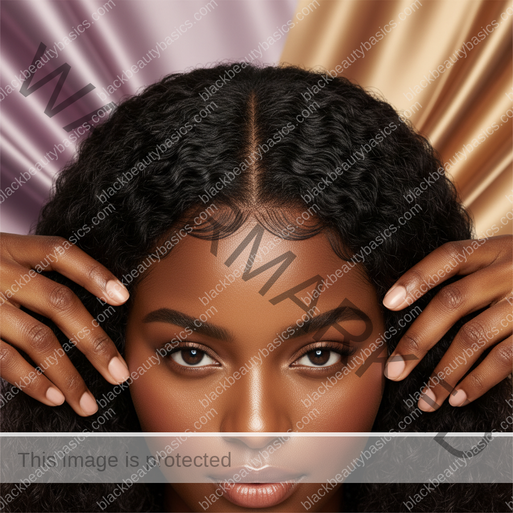 Respectful textured hair and scalp-care detail for Heat Damage vs Hair Loss Around the Crown