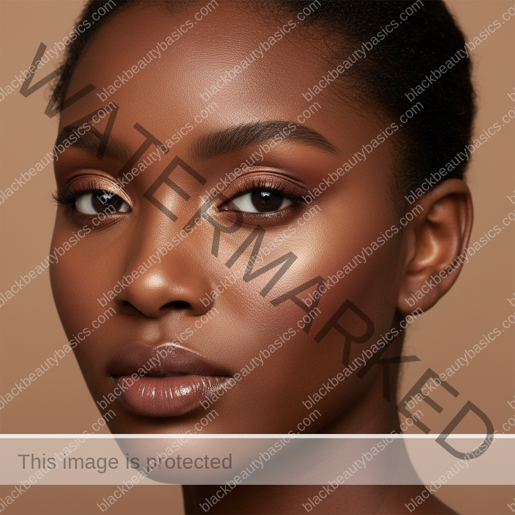 Respectful deep skin makeup detail for Highlight Placement on Deep Skin for Glow Without Chalkiness