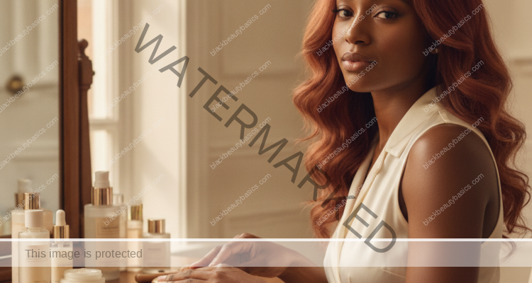 Melanin-rich Black woman with rich brown skin in a warm editorial beauty-care moment for How Hormones Can Change Your Hair Texture, Shedding, and Scalp