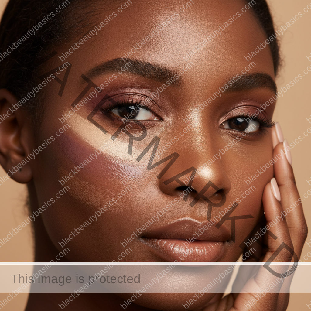 Respectful deep skin makeup detail for How to Stop Flashback on Deep Skin in Photos