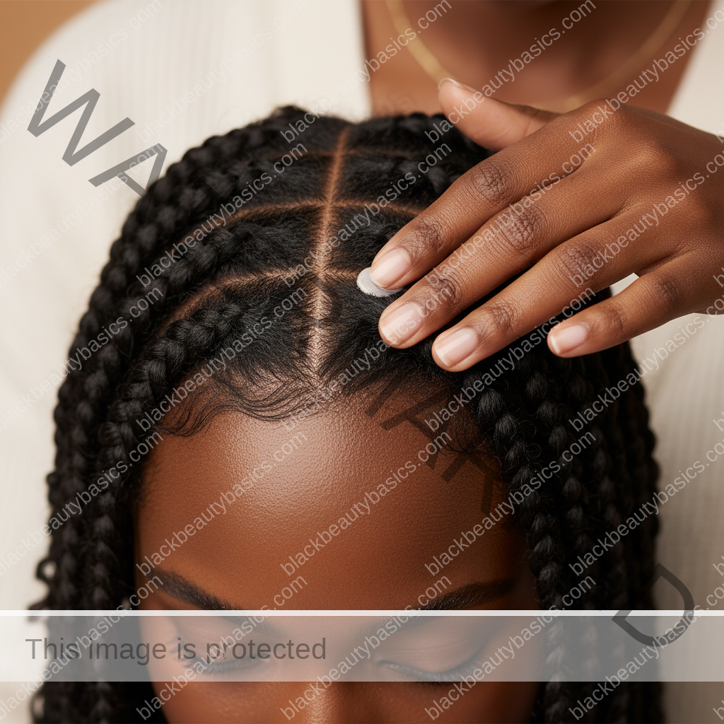 Respectful textured hair and scalp-care detail for How to Keep Your Scalp Clean in Protective Styles