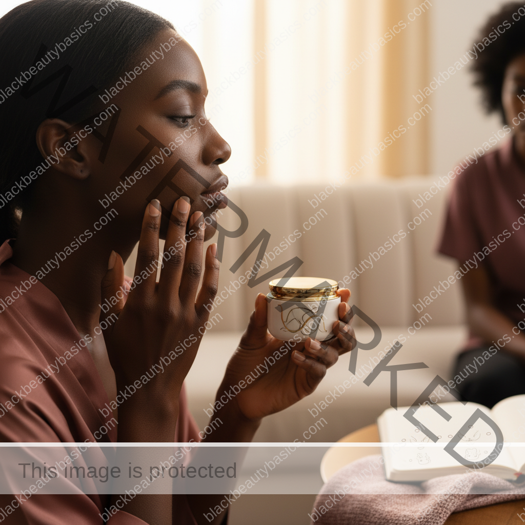 Respectful melanin-rich skin care detail for Keloid-Prone Skin After Piercings, Shaving, or Injury