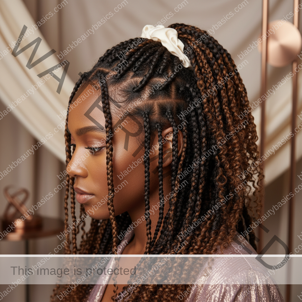 Respectful textured hair detail for Low-Manipulation Hairstyles for Workweek Wear
