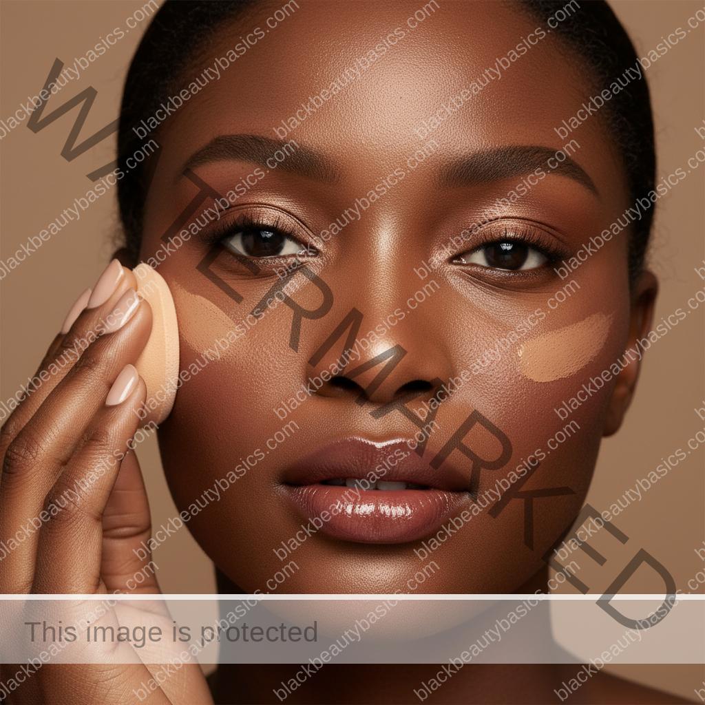 Respectful deep skin makeup detail for Makeup Routine for Textured Skin and Visible Pores on Dark Skin