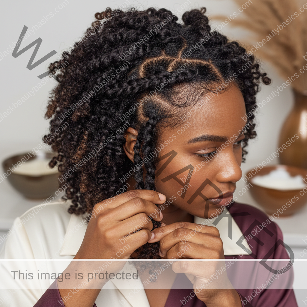 Respectful textured hair detail for Mixed-Texture Natural Hair Routine: How to Treat Sections Differently