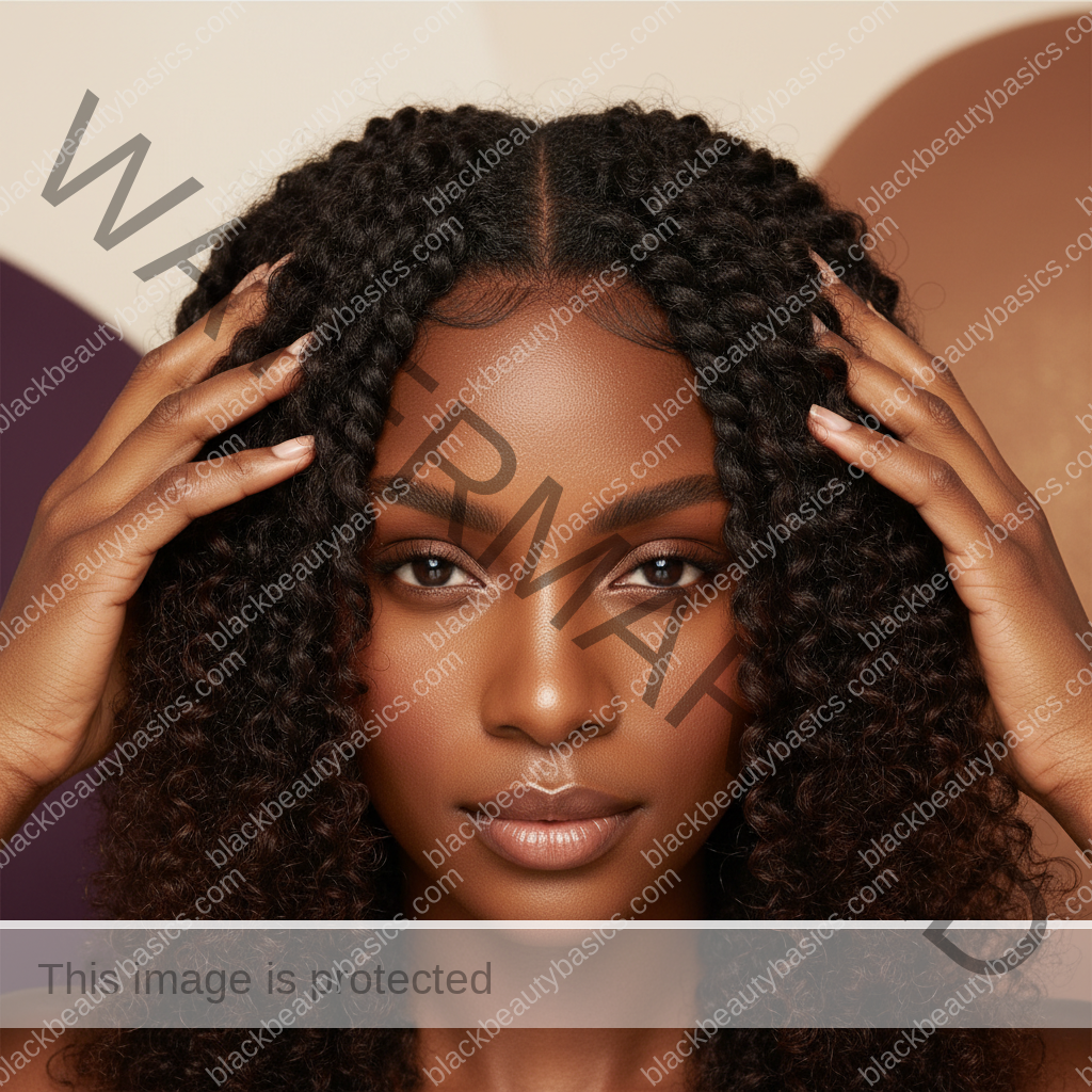 Respectful textured hair detail for Natural-Hair Routine for Black Women in Hard-Water Areas