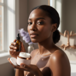 Black woman with deep skin in a calm acne-safe skincare moment for Over-Exfoliated Acne-Prone Skin on Dark Tones: How to Recover