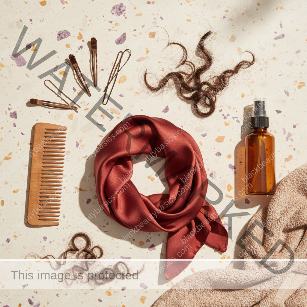 Natural-hair care essentials for Protein Overload on Textured Hair: What It Can Look Like in ivory plum bronze and soft gold tones
