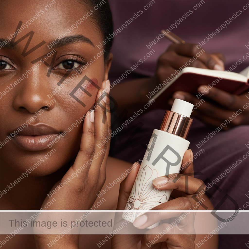 Respectful melanin-rich skin care detail for Psoriasis on Dark Skin: What Flare Patterns Can Look Like