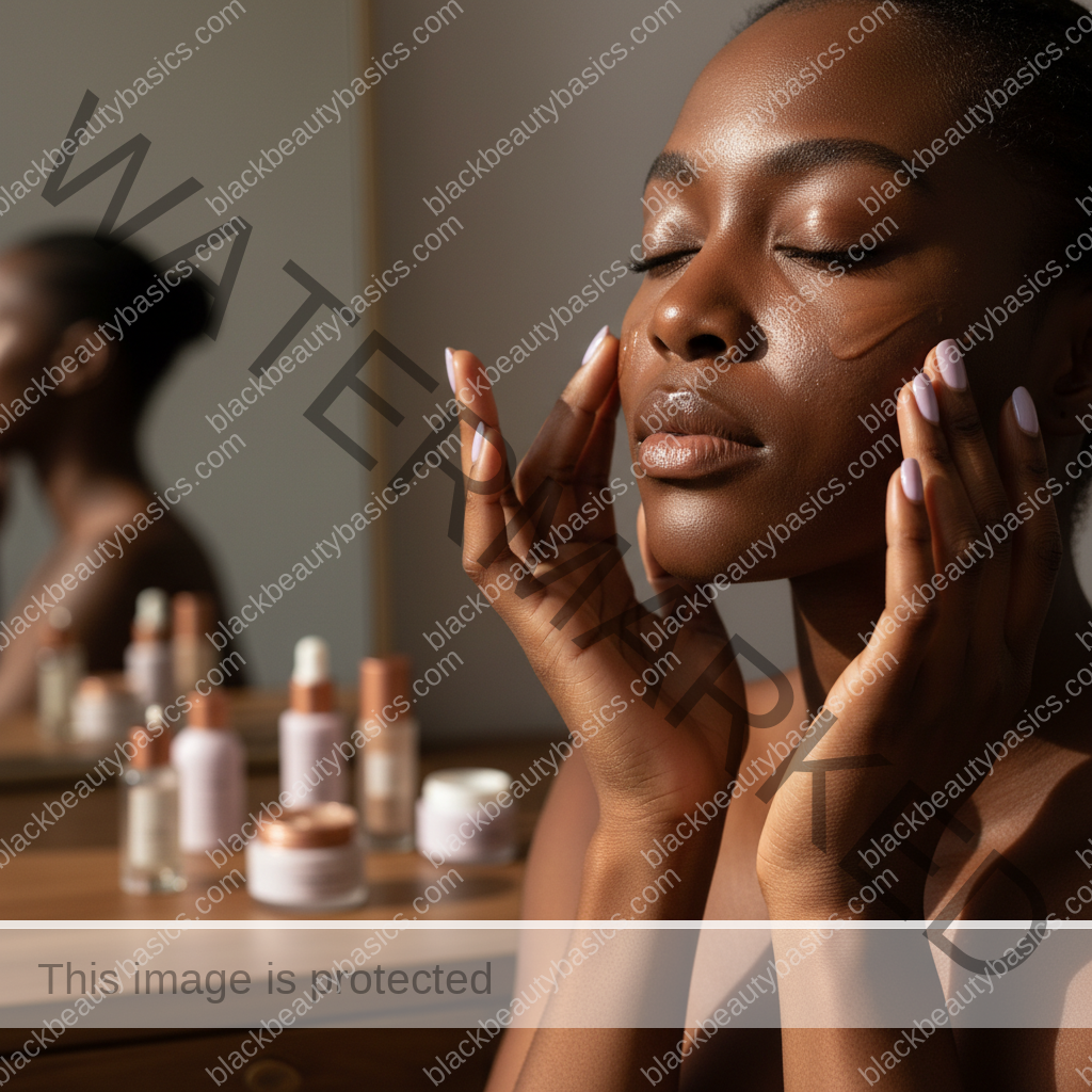 Melanin-rich skin in natural light illustrating Questions to Ask a Dermatologist When Acne Keeps Scarring on Dark Skin