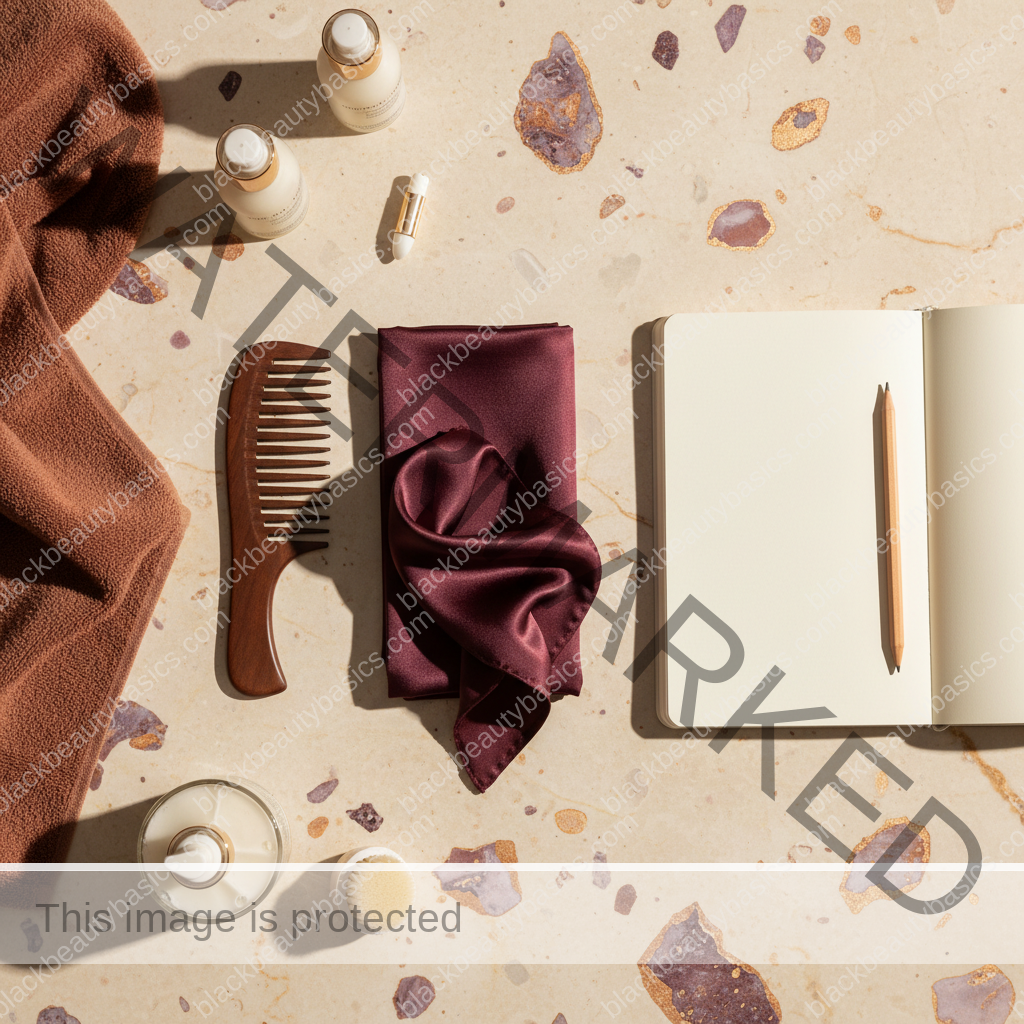 Scalp-care essentials for Scalp Psoriasis on Dark Skin: Everyday Care Questions to Ask in ivory plum bronze and soft gold tones