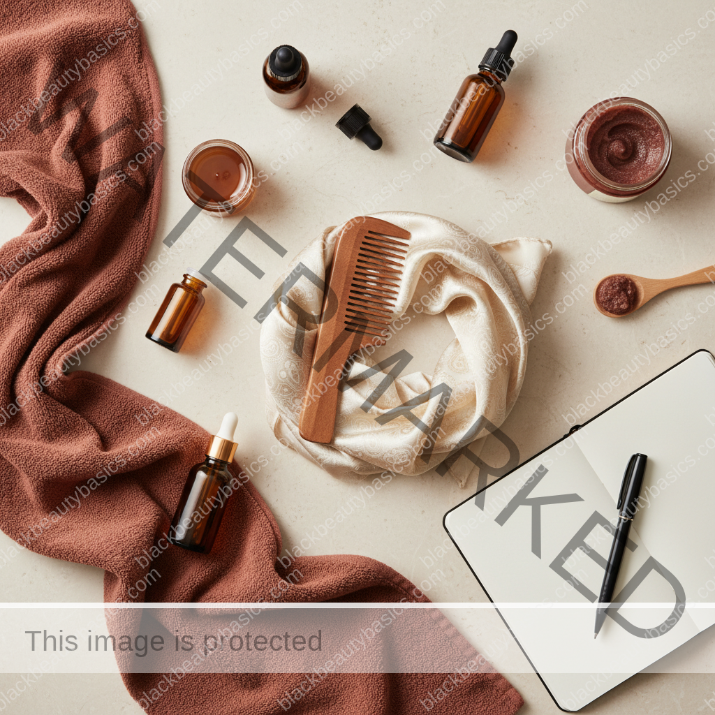 Scalp-care essentials for Scalp Tenderness on Black Women: What Patterns to Notice in ivory plum bronze and soft gold tones