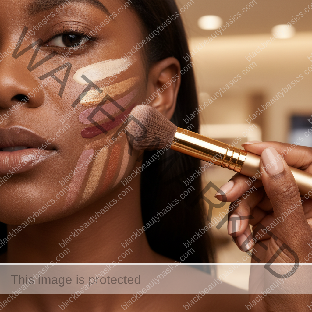 Respectful deep skin makeup detail for How to Shade-Match Foundation in Store on Deep Skin