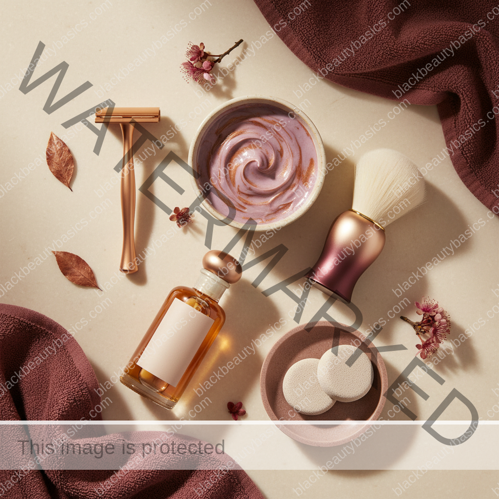 Body care essentials for How to Shave Legs on Dark Skin With Fewer Bumps in ivory plum bronze and soft gold tones