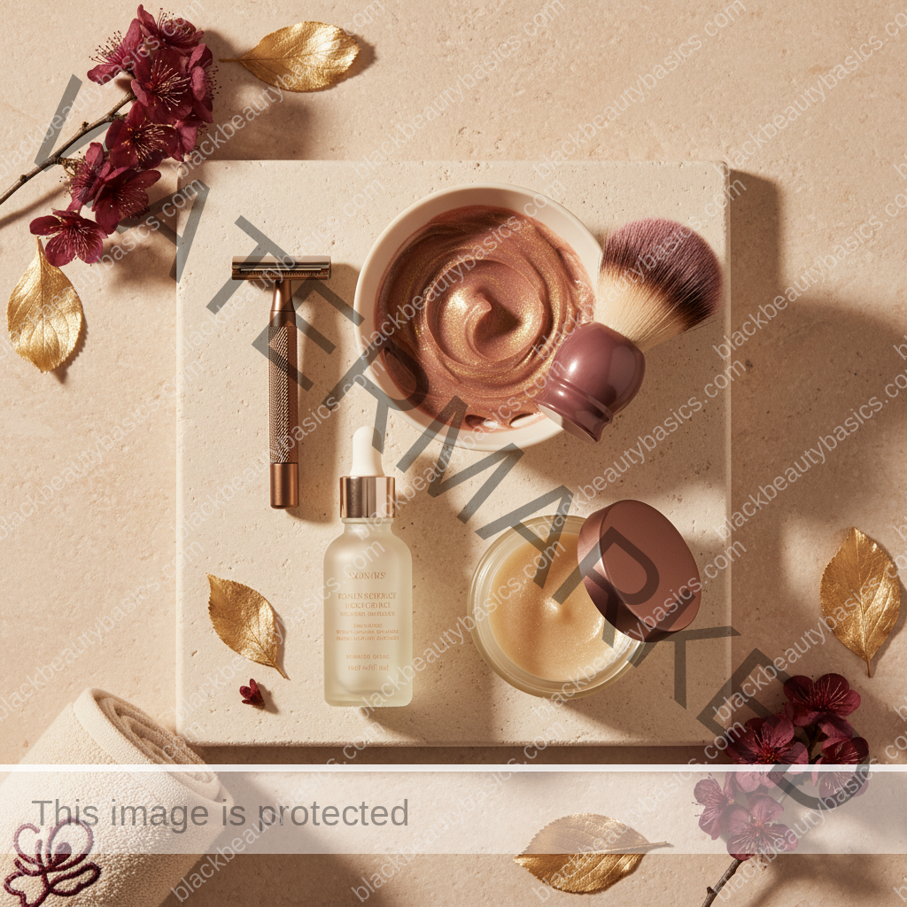 Body care essentials for How to Shave Underarms on Dark Skin With Less Irritation in ivory plum bronze and soft gold tones