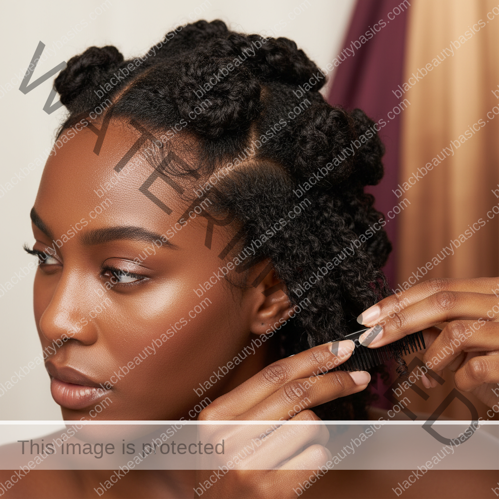 Respectful textured hair detail for Silk Press Prep for Natural Hair Without Skipping Scalp Health
