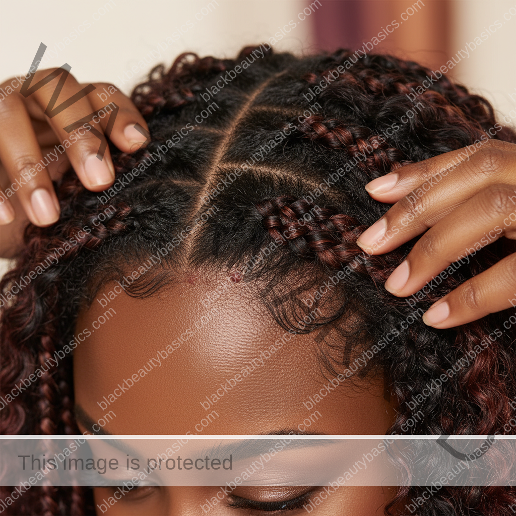 Respectful textured hair and scalp-care detail for Tight Styles and Sore Scalps: When to Take a Style Down