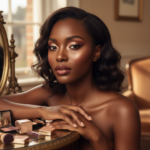 Melanin-rich Black woman with rich brown skin and textured hair in a warm editorial makeup moment for Undertone Mistakes Black Women Make When Shopping Foundation