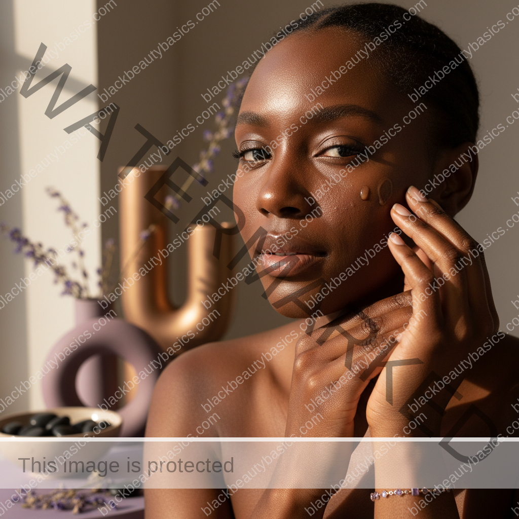 Melanin-rich skin in natural light illustrating What Skin Purging Looks Like on Melanin-Rich Skin