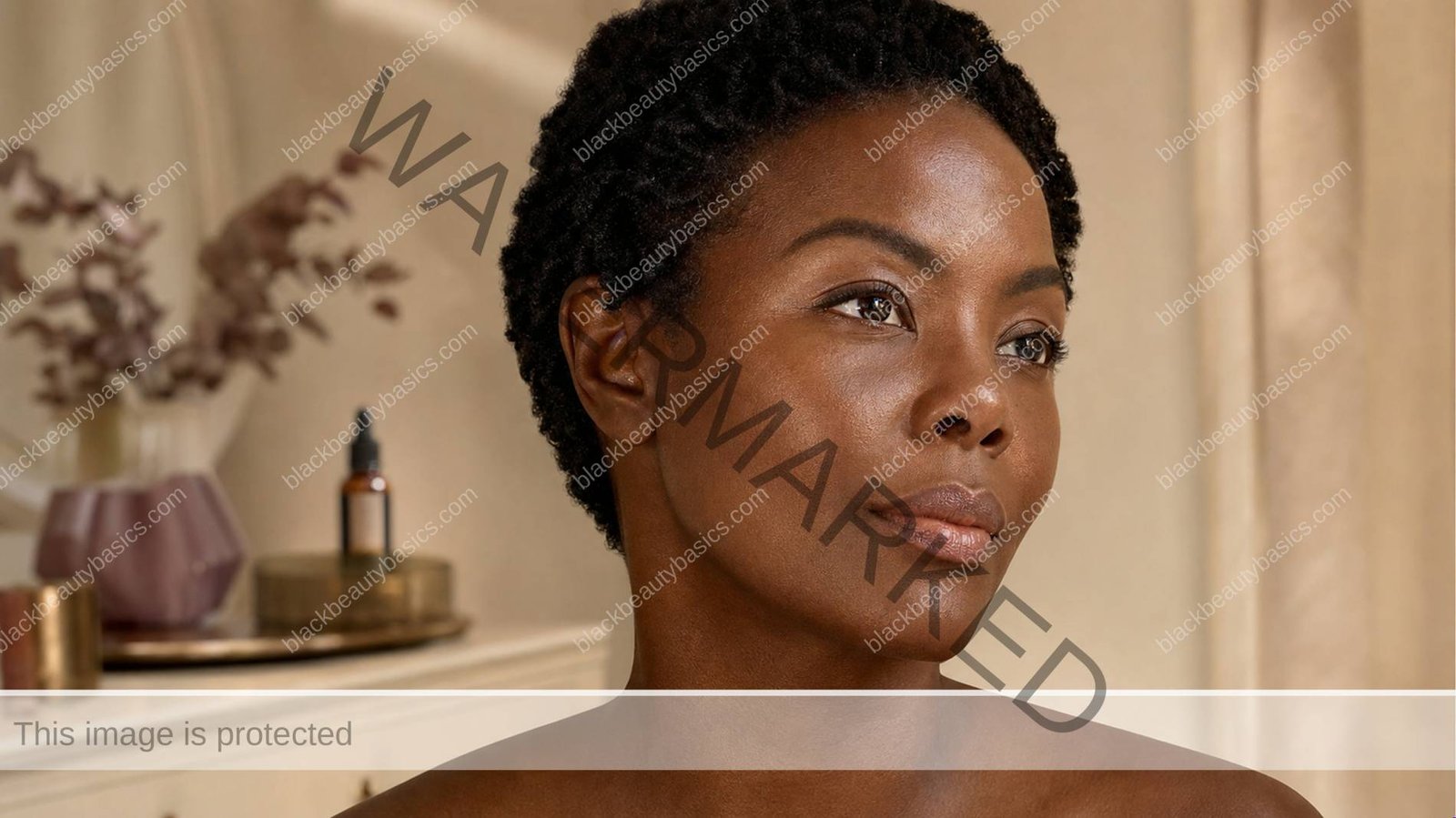Black woman reviewing one treatment serum for a sensitive-skin routine