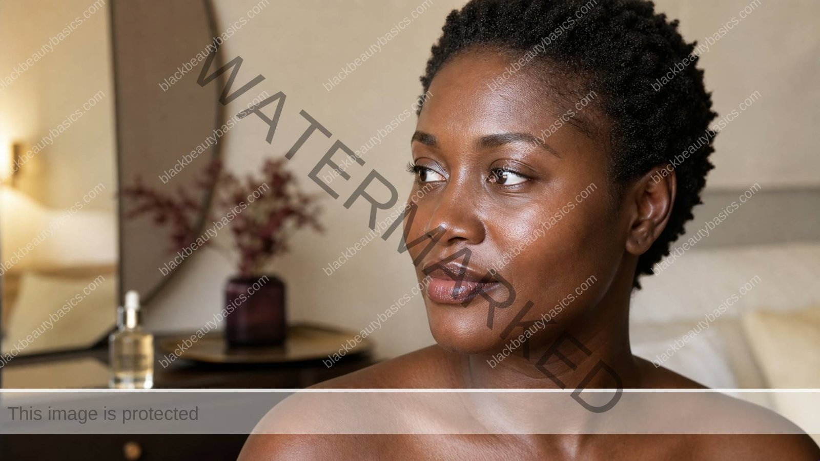 Black woman reviewing one serum before adding it to a sensitive-skin routine