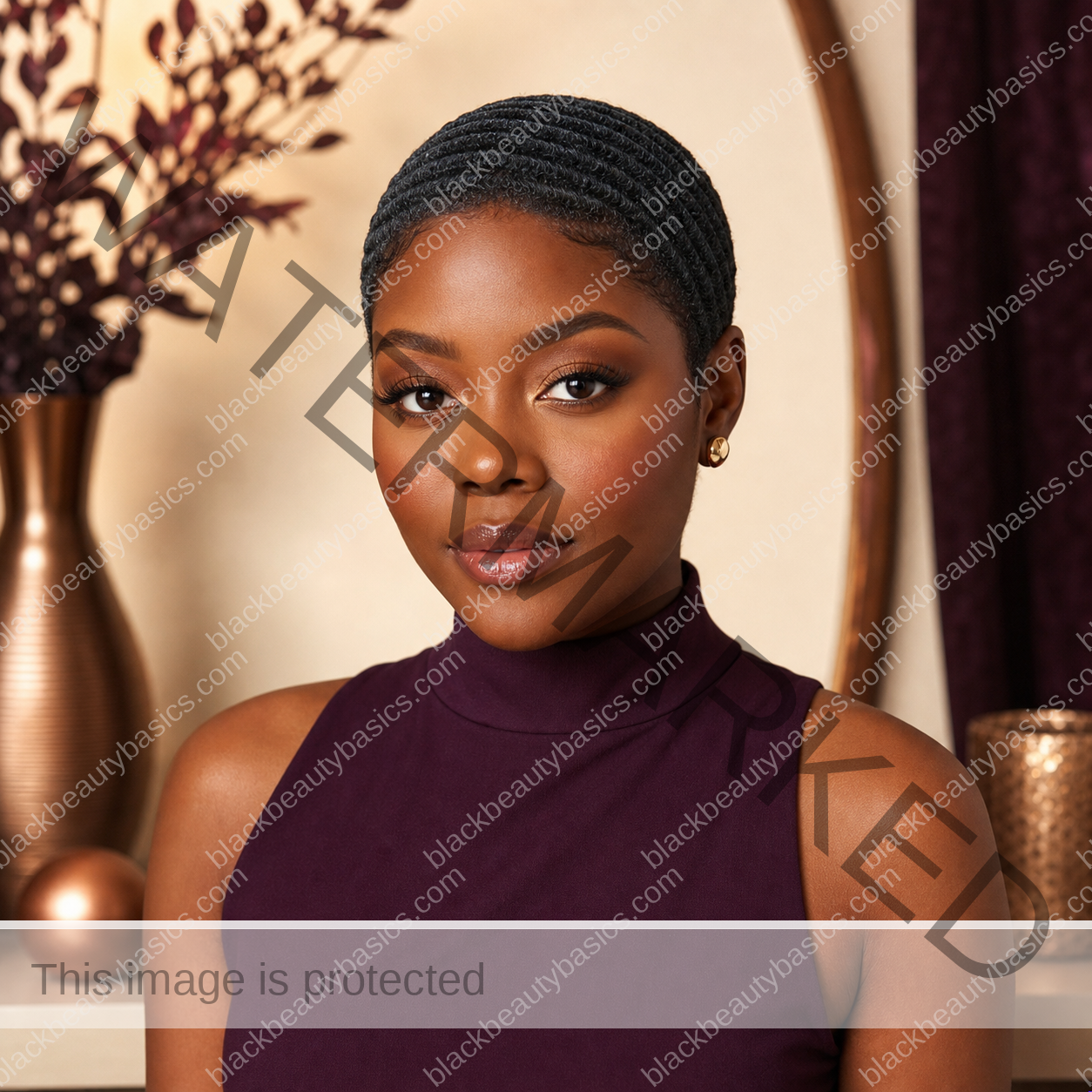 Black woman with a healthy short 360-wave hairstyle