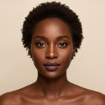 Black woman showing softly defined mascara on both eyes
