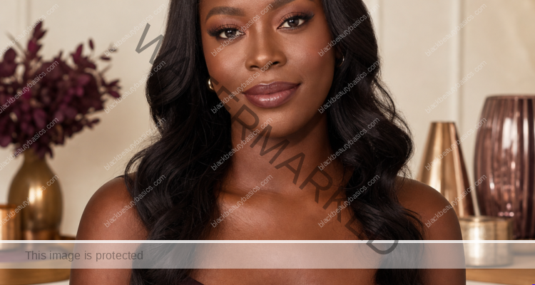 Black woman wearing fresh long-lasting makeup with a skinlike finish