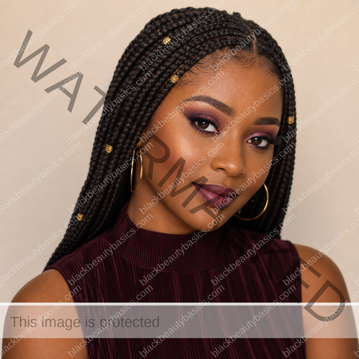 Editorial context image for Makeup for Braids Locs Twists and Wigs