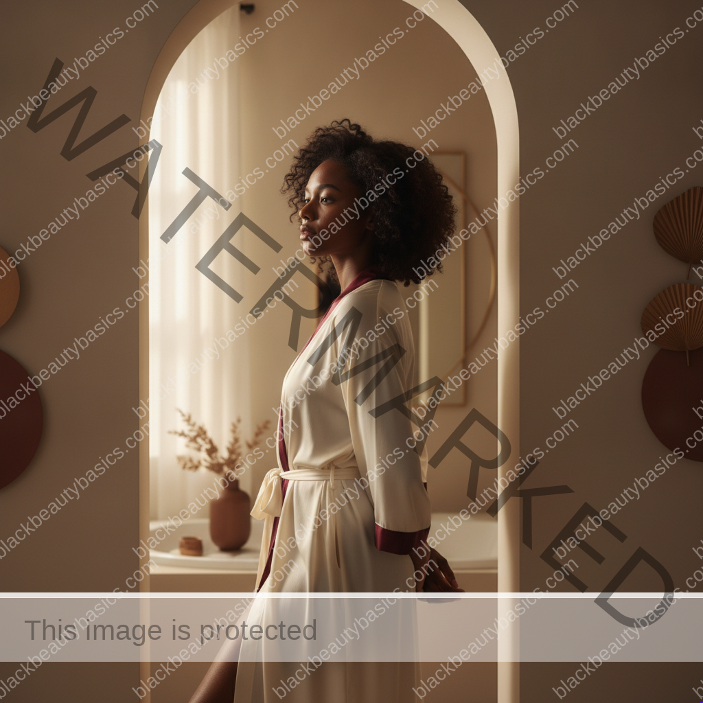 Black woman with rich brown skin keeping choosing a gentle cleanser when melanin-rich skin feels tight after washing practical in daily life